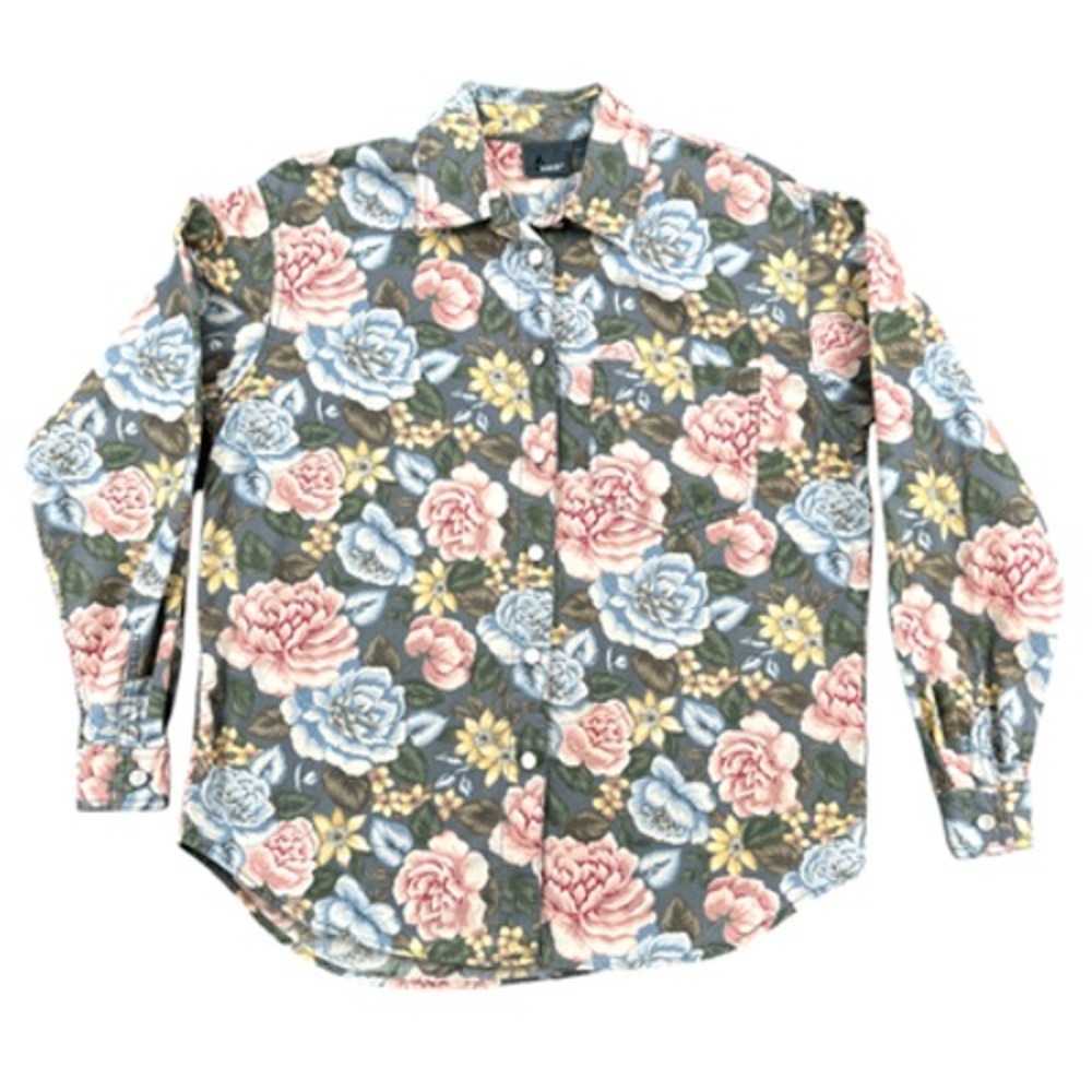 Lizwear Womens‎ Floral Print Button Down Shirt Cottagecore Button-Up Top